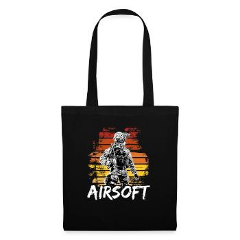 Airsoft /Softair / Softgun / AEG Airsoft Milsim - Tote Bag - black - Front