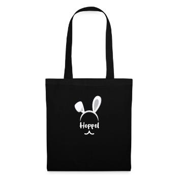 Ostern Lustig Familie Osterhase Damen Herren - Stoffbeutel - Schwarz - Vorne