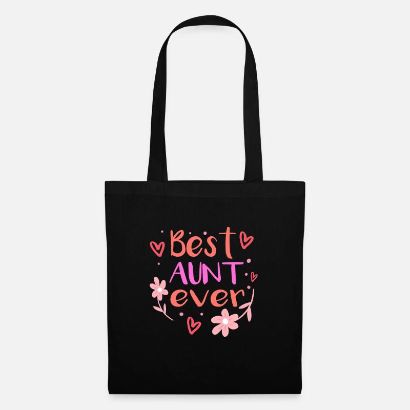 Best Aunt ever - Stoffbeutel - Schwarz
