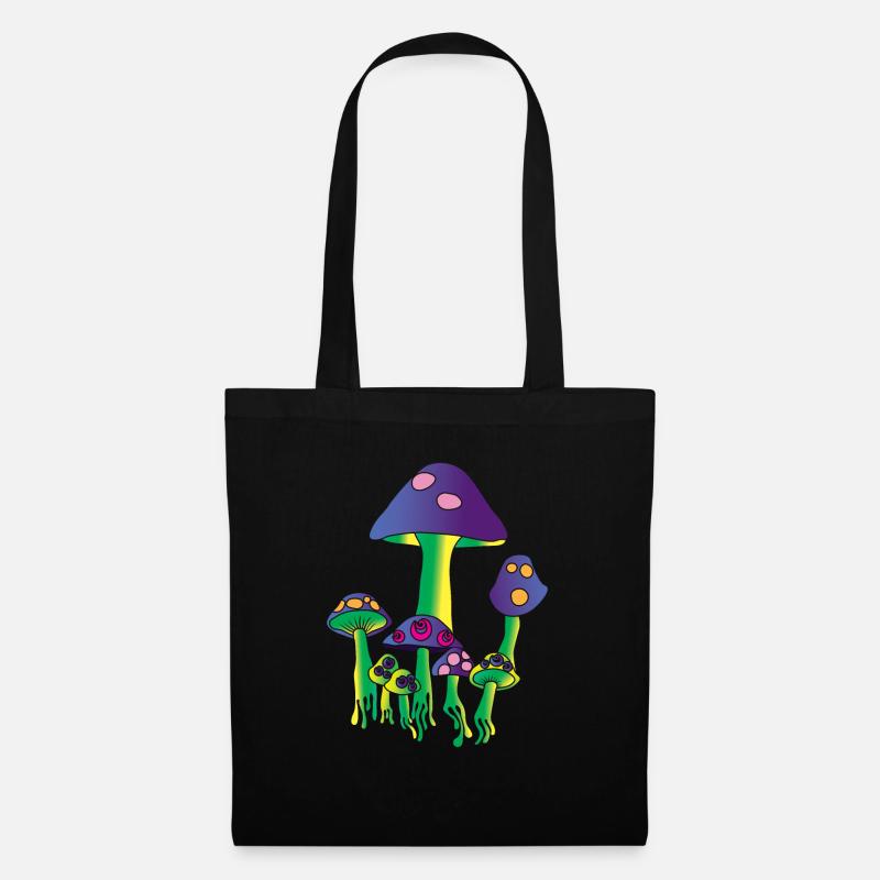 Psychedelic Mushrooms - Stoffbeutel - Schwarz