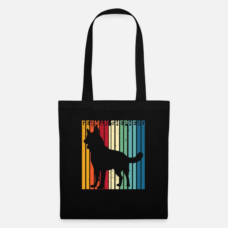 Deutscher Schäferhund Shirt Retro Deutscher Schäferhund T Shir - Stoffbeutel - Schwarz
