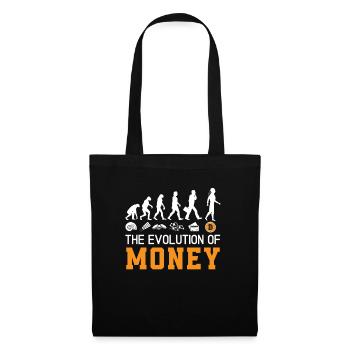 The Evolution of Money Crypto Currency Bitcoin - Tote Bag - black - Front