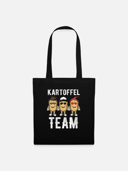 Kartoffel Team Pommes Liebhaber Kartoffeln - Stoffbeutel - Schwarz
