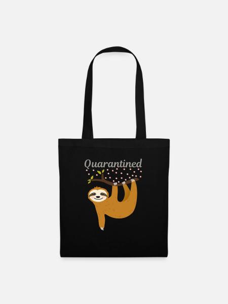 PARESSEUX RELAXEN SE DÉTENDRE PARESSEUX SLOTH PARESSEUX - Sac en tissu - noir