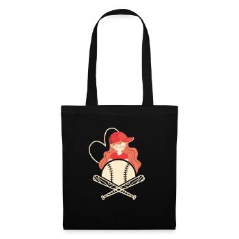 Rainbow Softball For Women Girls Lanceur - Sac en tissu - noir - Devant