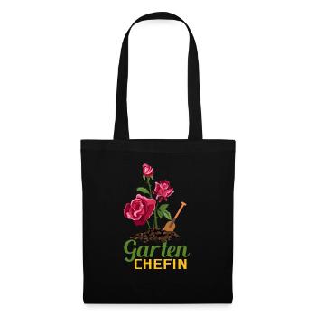Garten Chefin Mutter Muttertag Hobbygärtnerin - Stoffbeutel - Schwarz - Vorne