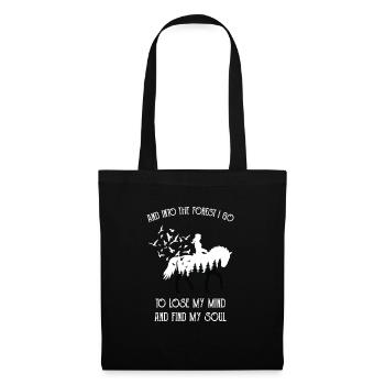 And Into The Forest I Go To Lose My Mind Horse - Stoffbeutel - Schwarz - Vorne