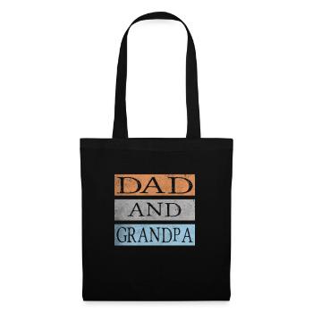 Papa et grand-père - Sac en tissu - noir - Devant