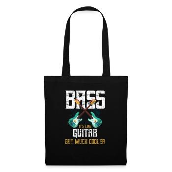 Bass guitariste bassiste bass joueur - Sac en tissu - noir - Devant