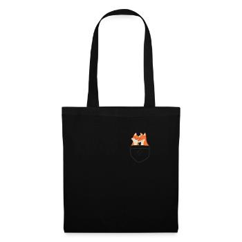 Fuchs in Tasche - Fuchs-Fan-Art Fuchsliebhaber - - Stoffbeutel - Schwarz - Vorne