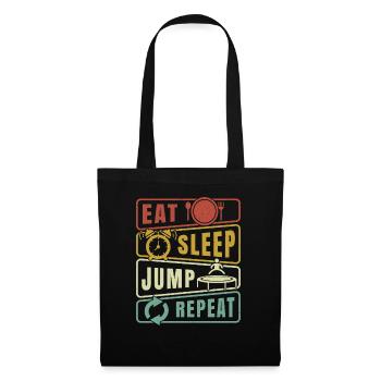 Eat Sleep Jump Repeat Trampoline Jumping Fitness - Sac en tissu - noir - Devant