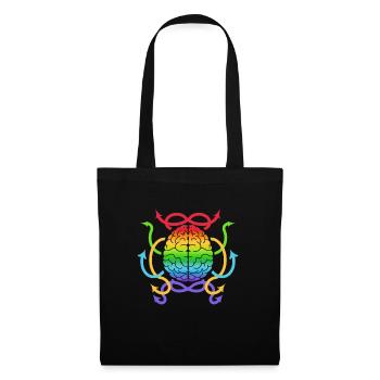 Celebrate Neurodiversity - neurodivergent brain - Tote Bag - black - Front