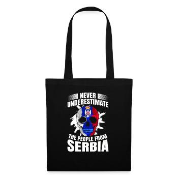 Serbie - Sac en tissu - noir - Devant