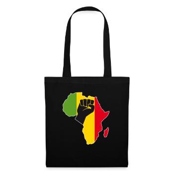 Love Africa Carte Pan African Colors Raised Fist - Sac en tissu - noir - Devant