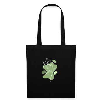 Lily One Line Flower Oneline Floral Flowershop - Tote Bag - black - Front