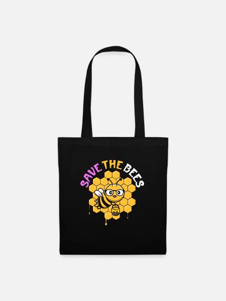 Save The Bees - Stoffbeutel - Schwarz