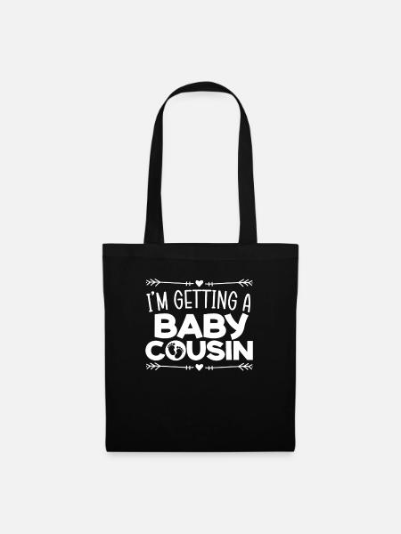 Ich bekomme ein Baby Cousin Baby Ankündigung enthüllen - Tygväska - svart