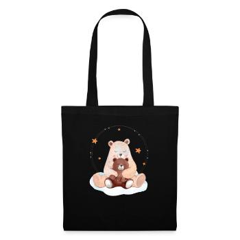 Cute Bear Baby with Bear Mama - Tote Bag - black - Front