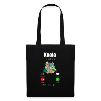 Koala ours animal cadeau zoo dormir marstonne - Sac en tissu - noir - Devant