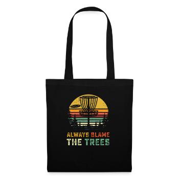 Disc Golf T Shirt Retro Always Blame The Trees Tsh - Tote Bag - black - Front