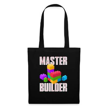 Master Builder Shirt Cute Master Block Builder Dad - Tote Bag - black - Front