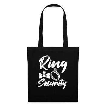 Funny Wedding Ring Security Bearer Outfit - Tote Bag - black - Front