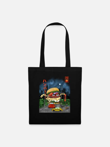 Burger - Stoffbeutel - Schwarz
