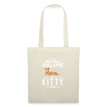 Le chat de l’effondrement émotionnel de placer ici - Sac en tissu - nature - Devant