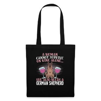 A Girl And Her German Shepherd - Tote Bag - black - Front