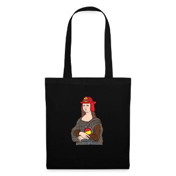 Mona Lisa fireman firewoman funny firefighter gift - Sac en tissu - noir - Devant