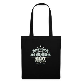Grand-père et petits-enfants - Sac en tissu - noir - Devant