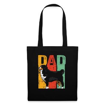 Bernese Mountain Dog Dad Sunset Shirt Retro Bernes - Tote Bag - black - Front