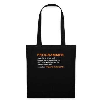 Programmer sind Zauberer - Stoffbeutel - Schwarz - Vorne