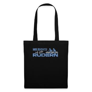 Rudern Ruderer Ruderboot Ruderverein Paddel Sport - Stoffbeutel - Schwarz - Vorne