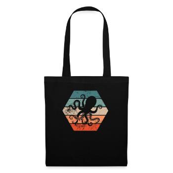 Octopus Squid Retro Gift - Tote Bag - black - Front