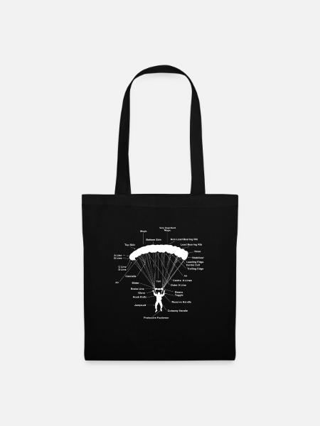 Parachute Anatomy Magic Skydiving Paraglider - Stoffbeutel - Schwarz