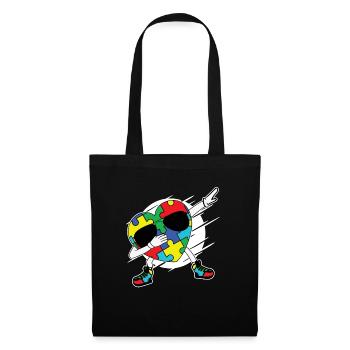 Autisme Autiste Asberger Autisme Awareness Puzzle - Sac en tissu - noir - Devant
