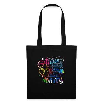 Autisme Autiste Asberger Autisme Awareness Puzzle - Sac en tissu - noir - Devant
