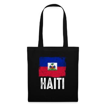 Haïti vacances drapeau Haïti - Sac en tissu - noir - Devant