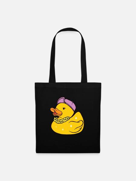 Gangster bath duck, small bandit, cool robber. - Tote Bag - black
