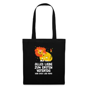 Vatertag Erster Vatertag - Stoffbeutel - Schwarz - Vorne