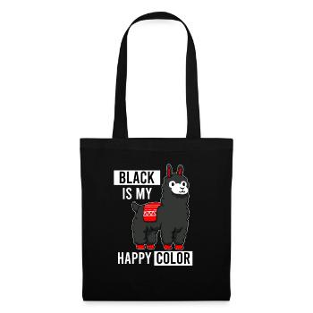 Black Is My Happy Color Sarkastischer Lama Alpaka - Sac en tissu - noir - Devant