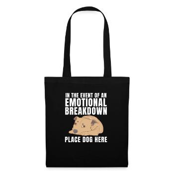 Cadeau du Staffordshire Bull Terrier - Sac en tissu - noir - Devant