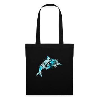 Delfin - Stoffbeutel - Schwarz - Vorne