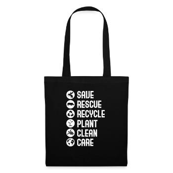 Environnement écologiste - Sac en tissu - noir - Devant