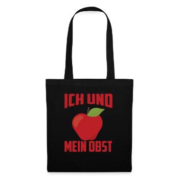 ICH UND MEIN OBST APFEL - Stoffbeutel - Schwarz - Vorne