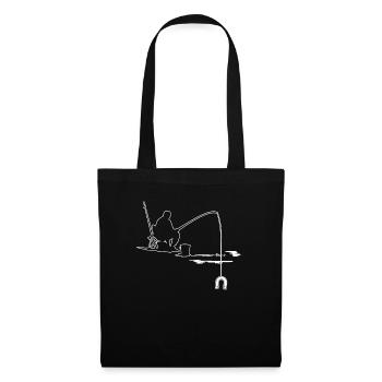 Magnet Fishing Treasure Hunting Fisherman Magnetic - Tote Bag - black - Front