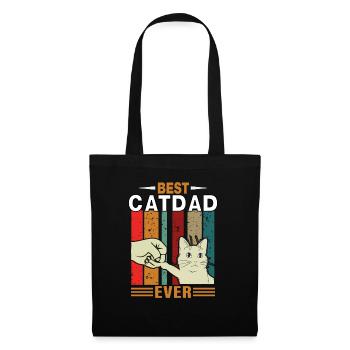 BEST CAT DAD EVER Katen Papa Vatertag Geschenk - Tote Bag - black - Front