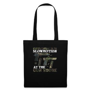 Romantic Walks The Gun Store For Gun Or Ammo Lover - Stoffbeutel - Schwarz - Vorne