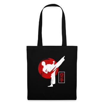Karate Fighter Black Belt Karate Kick - Tote Bag - black - Front
